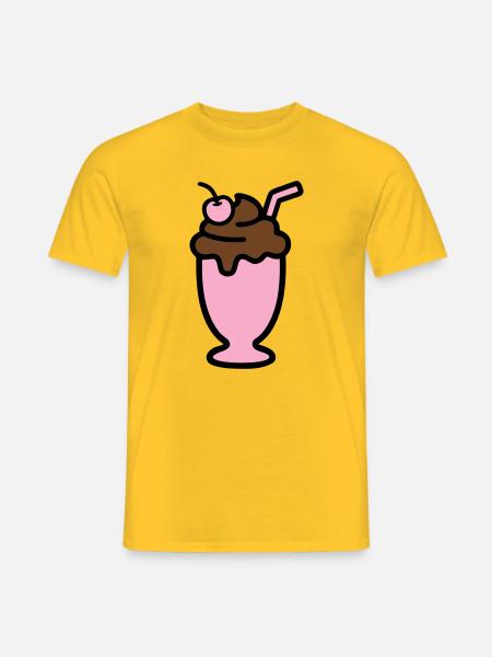 Milchshake Eiscreme Icon - Men's T-Shirt - yellow