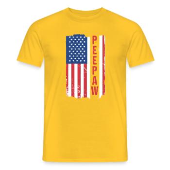 Patriotic Grandfather Gramps Granddad Grandad Peep - Männer T-Shirt - Gelb - Vorne - AI Model Male 178 dark (178cm)