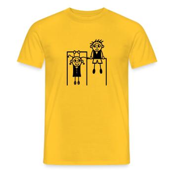 Mädchen & Junge turnen - Männer T-Shirt - Gelb - Vorne - AI Model Male 178 dark (178cm)