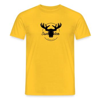 Schweden Elch Skandinavien Roadtrip Adventure - Männer T-Shirt - Gelb - Vorne - AI Model Male 178 dark (178cm)
