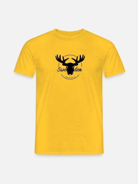 Schweden Elch Skandinavien Roadtrip Adventure - Männer T-Shirt - Gelb
