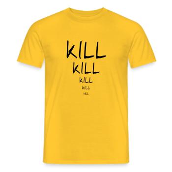kill kill kill - Männer T-Shirt - Gelb - Vorne - AI Model Male 178 dark (178cm)