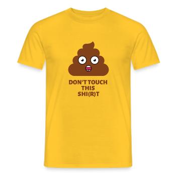 poo shit - Männer T-Shirt - Gelb - Vorne - AI Model Male 178 dark (178cm)