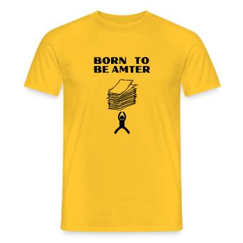 Born to Beamter - Männer T-Shirt - Gelb - Vorne - AI Model Male 178 dark (178cm)