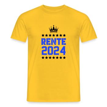 rente 2024 - Männer T-Shirt - Gelb - Vorne - AI Model Male 178 dark (178cm)