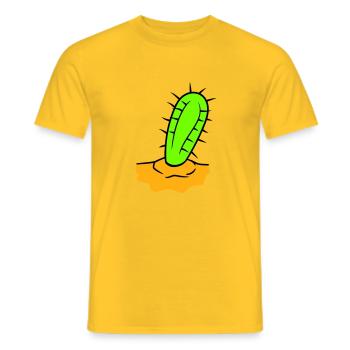 Kaktus Pflanze Stachelig Stacheln Wüsten Kakteen - Männer T-Shirt - Gelb - Vorne - AI Model Male 178 dark (178cm)