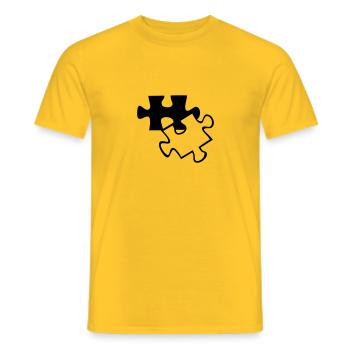 Wrong Part one color - Men's T-Shirt - yellow - Front - AI Model Male 178 dark (178cm)
