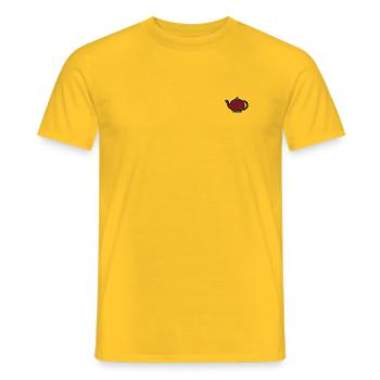 Teekessel bestickt - Männer T-Shirt - Gelb - Vorne - AI Model Male 178 dark (178cm)