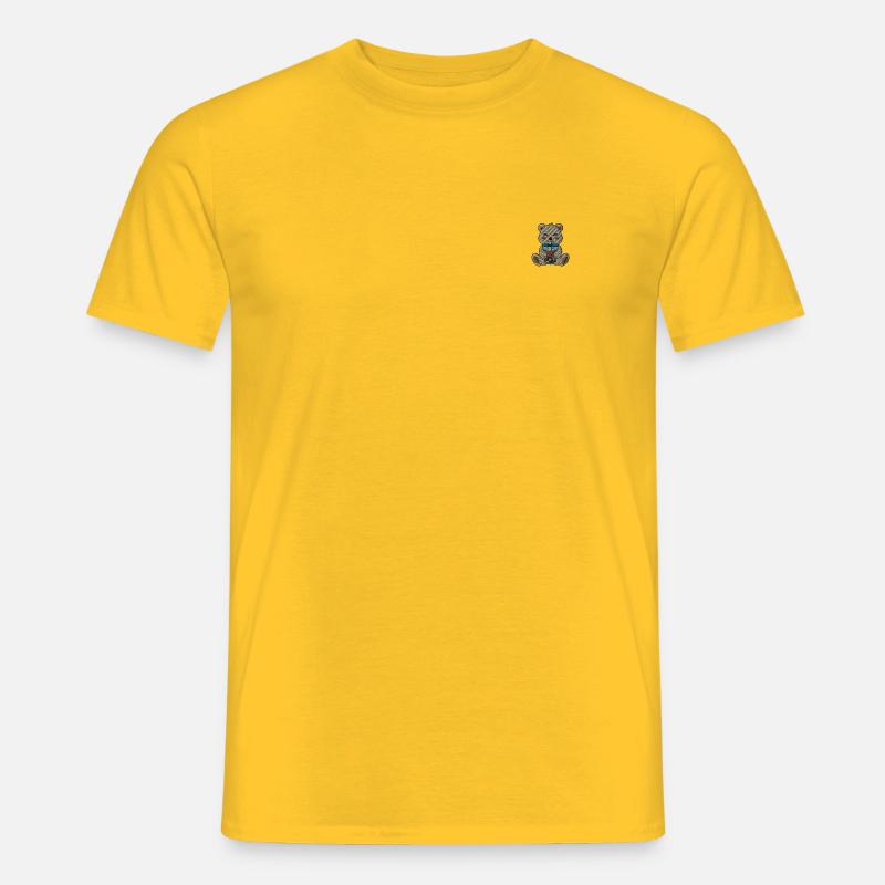 Teddy bear Bubbletea - Men's T-Shirt - yellow