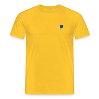Cœur de pixel - T-shirt homme - jaune - Devant - AI Model Male 178 dark (178cm)