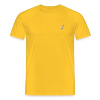Goose embroidered - Men's T-Shirt - yellow - Front - AI Model Male 178 dark (178cm)