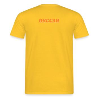 OSCCAR 2 - Men's T-Shirt - yellow - Back - AI Model Male 178 dark (178cm)