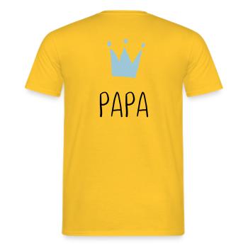 Papa Krone - Best Dad - Men's T-Shirt - yellow - Back - AI Model Male 178 dark (178cm)