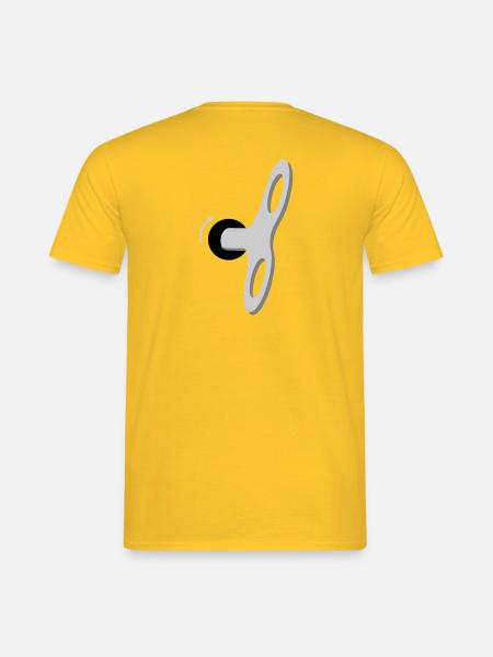 Der Mensch ist eine Maschine - Männer T-Shirt - Gelb