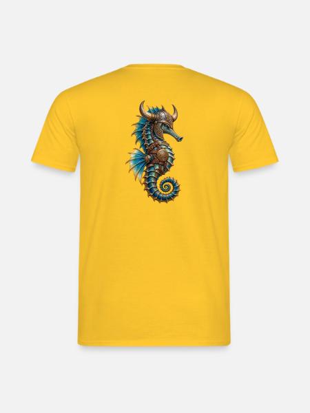 Wikinger-Seepferdchen - Männer T-Shirt - Gelb