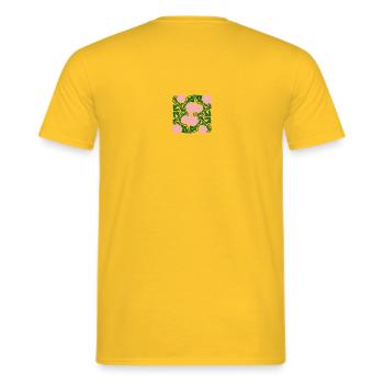 Blume - Männer T-Shirt - Gelb - Hinten - AI Model Male 178 dark (178cm)