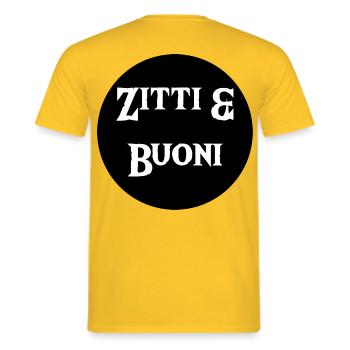 Zitti & Buoni - Men's T-Shirt - yellow - Back - AI Model Male 178 dark (178cm)