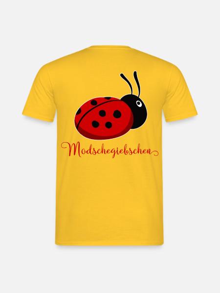 Modschegiebchen Marienkäfer Sächsisch Geschenkidee - Männer T-Shirt - Gelb