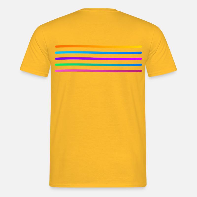 Rainbow Stripe Pattern - Men's T-Shirt - yellow