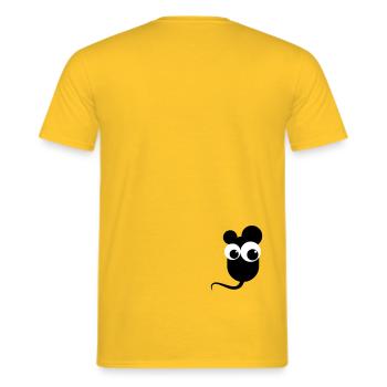 mouse - Men's T-Shirt - yellow - Back - AI Model Male 178 dark (178cm)