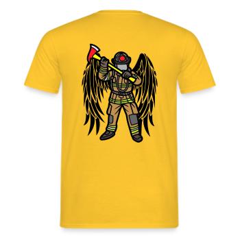 Wings of Fire - Men's T-Shirt - yellow - Back - AI Model Male 178 dark (178cm)