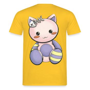 Manga - Men's T-Shirt - yellow - Back - AI Model Male 178 dark (178cm)