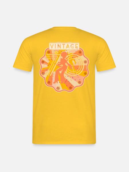 JAHRGANG 70 S - Männer T-Shirt - Gelb