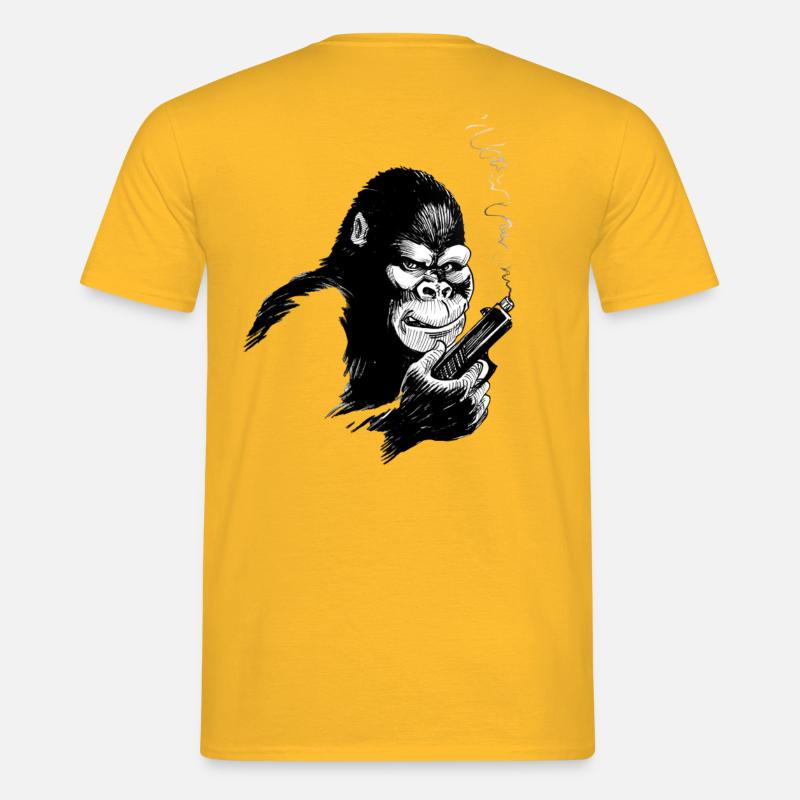 monkey - Männer T-Shirt - Gelb