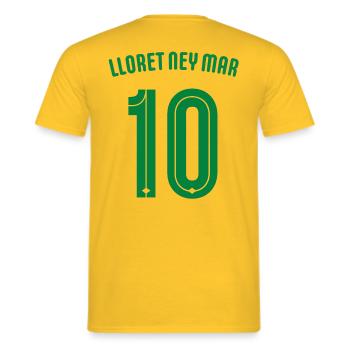 Sauftrikot Brasilien - Sauf Trikot Malle - Lloret - Männer T-Shirt - Gelb - Hinten - AI Model Male 178 dark (178cm)