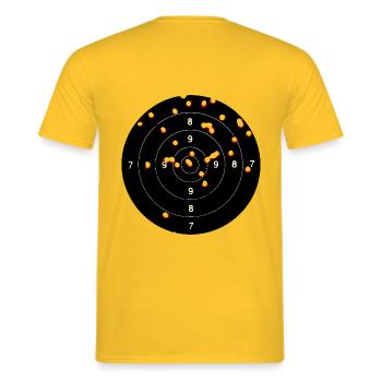 cible - T-shirt homme - jaune - Dos - AI Model Male 178 dark (178cm)