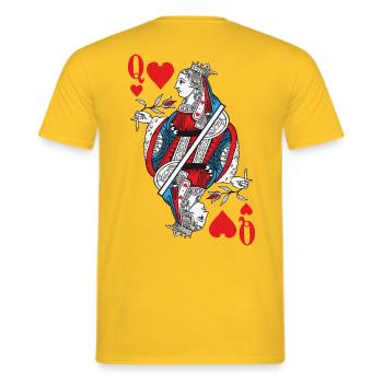 REINE DE COEUR - T-shirt homme - jaune - Dos - AI Model Male 178 dark (178cm)