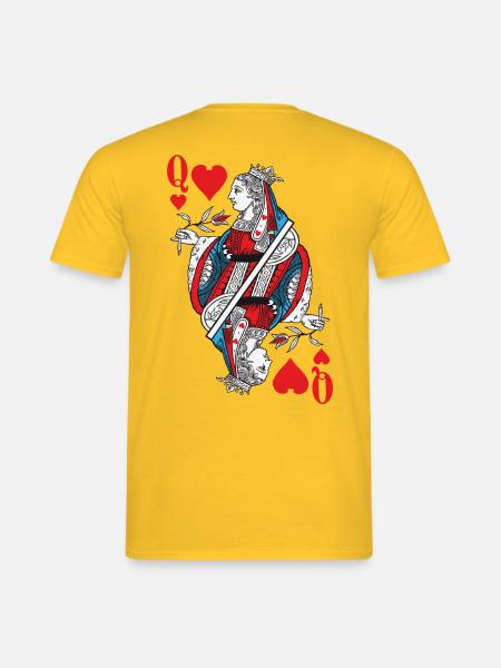 REINE DE COEUR - T-shirt homme - jaune