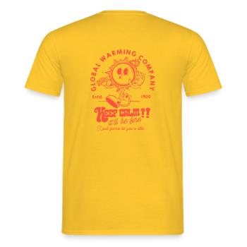 Changement climatique - T-shirt homme - jaune - Dos - AI Model Male 178 dark (178cm)