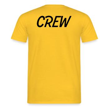 CREW1 - Männer T-Shirt - Gelb - Hinten - AI Model Male 178 dark (178cm)