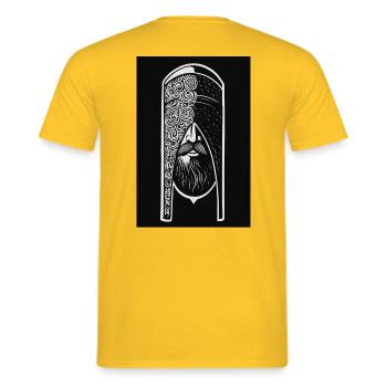 Shadow of the Highlander - Men's T-Shirt - yellow - Back - AI Model Male 178 dark (178cm)