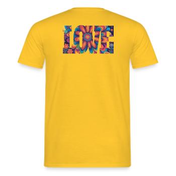 Amour - T-shirt homme - jaune - Dos - AI Model Male 178 dark (178cm)