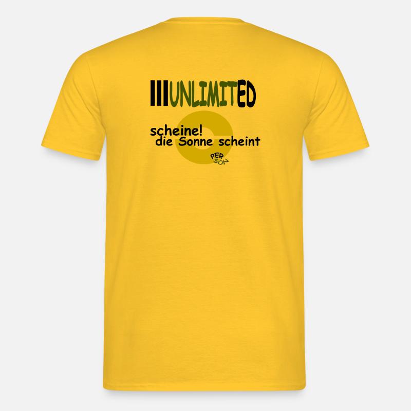 scheine! die Sonne scheint - Männer T-Shirt - Gelb