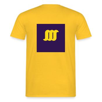 TripleSSS Backprint - Männer T-Shirt - Gelb - Hinten - AI Model Male 178 dark (178cm)