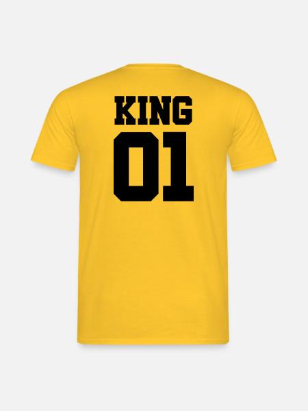 KING 01-King and Queen (schwarz) - Männer T-Shirt - Gelb