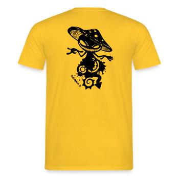 LUMIÈRE shroomi - T-shirt homme - jaune - Dos - AI Model Male 178 dark (178cm)