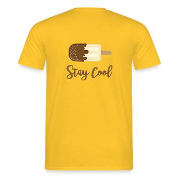 ICE CREAM COOL SEJOUR - T-shirt homme - jaune - Dos - AI Model Male 178 dark (178cm)