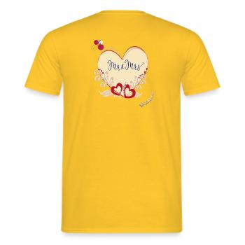 Mariage Marié - T-shirt homme - jaune - Dos - AI Model Male 178 dark (178cm)