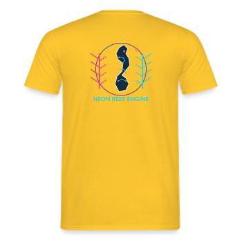 Neon Reef Engine - T-shirt homme - jaune - Dos - AI Model Male 178 dark (178cm)