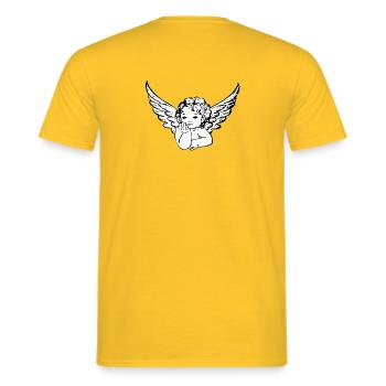 Ange avec des ailes - T-shirt homme - jaune - Dos - AI Model Male 178 dark (178cm)