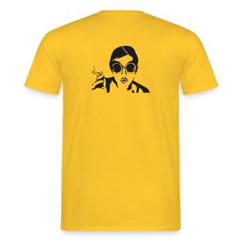 Glamour Rebel - T-shirt homme - jaune - Dos - AI Model Male 178 dark (178cm)
