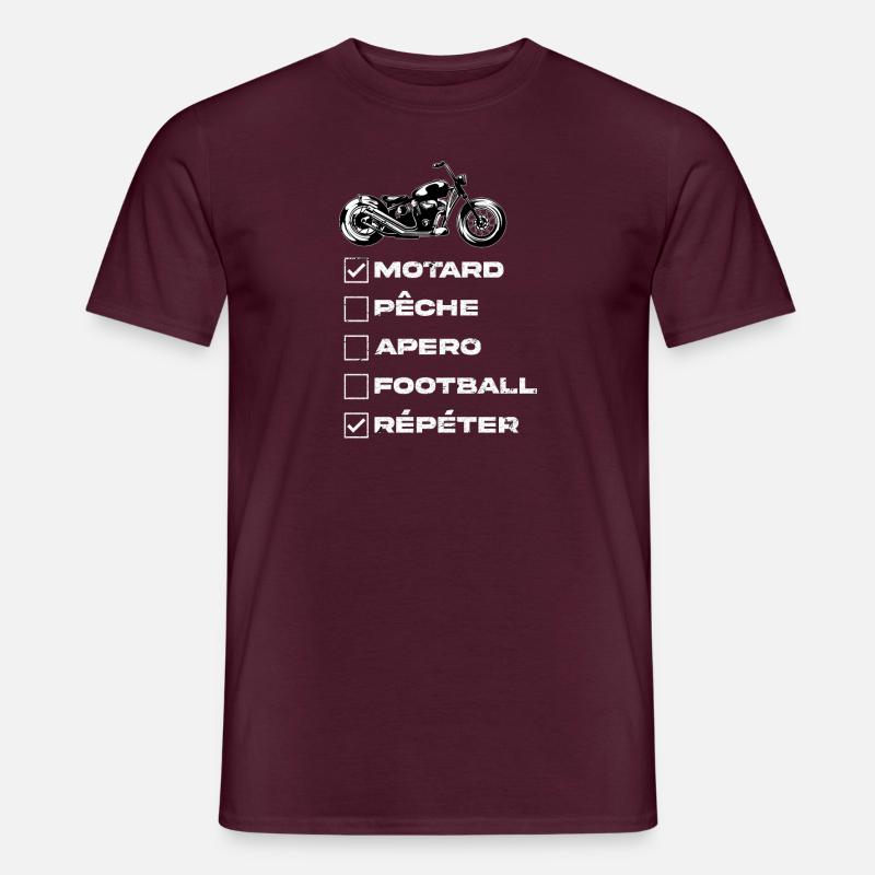 Biker-Design - Männer T-Shirt - Ziegelrot