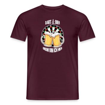 Dart und Bier..... - Männer T-Shirt - Ziegelrot - Vorne - AI Model Male 178 light (178cm)