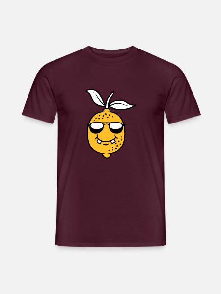 Conception fraîche de citron - T-shirt homme - rouge brique
