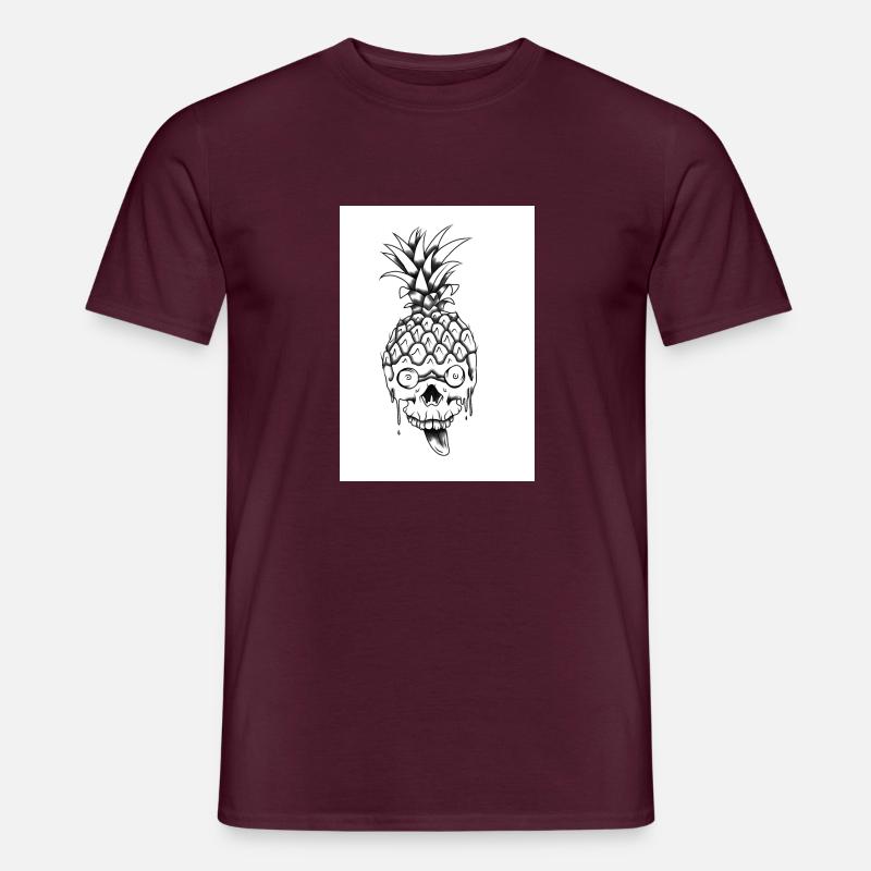 Crazy Pineapple - Männer T-Shirt - Ziegelrot