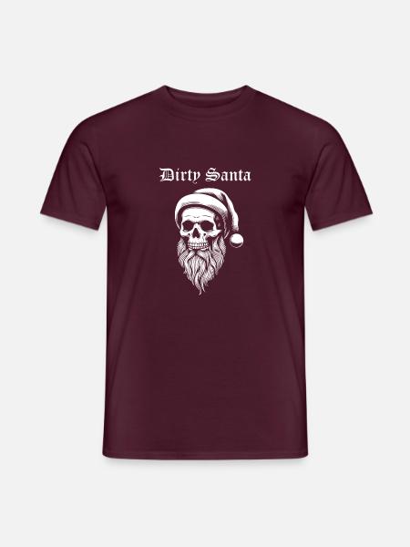 Schmutziger Weihnachtsmann - Männer T-Shirt - Ziegelrot